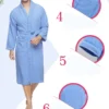 Home Bathrobe 100% Cotton pink Toweling Terry Robe Unisex lovers Soft Bath Robe Men And Women Nightrobe Sleepwear Casual  2024