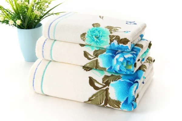 H76e6c16b9aae4a36b002f071f61e6c86F.webp 2025 New Luxury 100% Cotton Towel with Bath Towels New Women Peony Beach Towel Bathroom Set for Family Guest Bathrooms Gym