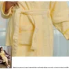H7ae1d8d97b9c4e3083feee6f7d03c560R.webp 100% Cotton White Terry Fleece Long Bathrobe Winter Home Wear-Unisex