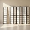 6 Panel Room Divider, 5.6 ft Folding Wall Divider Room Partition for Home Office, Bedroom, Living Room, Black