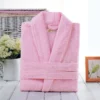Hf33a2b944c7b4cd98c1ddb068d7b6897i.webp Unisex 100% Cotton Toweling Terry Bathrobe – Soft Pink Home & Spa Robe (L–XL)