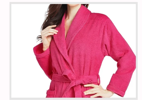 Home Bathrobe 100% Cotton pink Toweling Terry Robe Unisex lovers Soft Bath Robe Men And Women Nightrobe Sleepwear Casual  2024