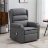 Lift Chair for Elderly, Power Chair Recliner with Footrest, Remote Control, Side Pockets for Living Room, Grey