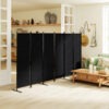 6 Panel Room Divider, 6 Ft Folding Privacy Screen, Portable Freestanding Partition Wall Divider, Black
