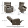 Lift Chair for Elderly, Power Chair Recliner with Footrest, Remote Control, Side Pockets for Living Room, Brown