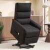 Lift Chair for Elderly, Power Chair Recliner with Remote Control, Side Pockets for Living Room, Black
