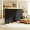 6 Panel Room Divider, 6 Ft Folding Privacy Screen, Portable Freestanding Partition Wall Divider, Charcoal Grey