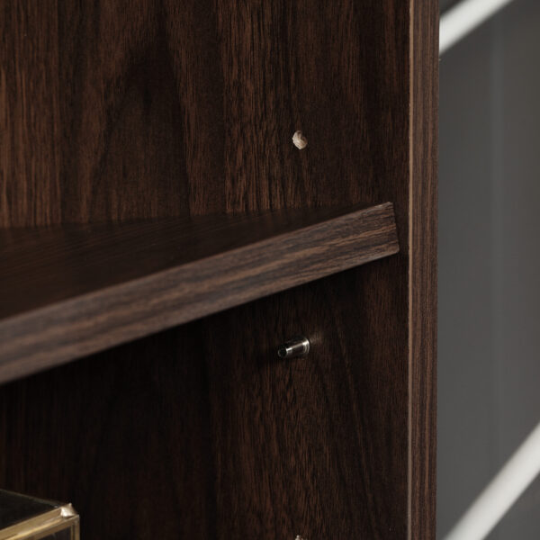 Wood Small Bookshelf 2 Tier Storage Rack Chest Unit Home Office Furniture Walnut