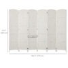 KOG01c19c4cb0bf1f.jpg 6ft Folding Room Divider, 6 Panel Wall Partition with Wooden Frame for Bedroom, Home Office, Natural