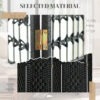 Moo25a19bbcb67613.jpg 8‑Panel Folding Room Divider | Portable Privacy Screen & Wave Fiber Partition – Black