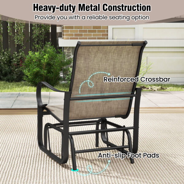 Outdoor_Glider_Chair_1769656591541496_478013.jpg Outdoor Glider Chairs Set of 2 High Back Mesh- Black