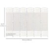 6‑Panel Folding Room Divider | Portable Privacy Screen & Wave Fiber Partition – White