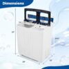 Portable Washing Machine 18 lbs Mini Laundry Machine with 11 LBS Washer-Blue