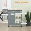 Q3Ja091887c0d2a58.jpg Rolling Kitchen Cart with Wood Top and Drawer, Kitchen Island on Wheels for Dining Room, Grey