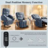 Power Recliner Chair with Massage, Electric Lift Chair for Elderly with Side Pockets, Cup Holders, Remote, Blue