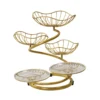 5 Tier Fruit Basket Bowl Large Capacity Wrought Iron Fruit Stand for Kitchen