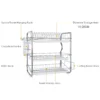 Multi-functional 3-Tier Dish Rack Kitchen Supplies Storage Rack Draining Rack