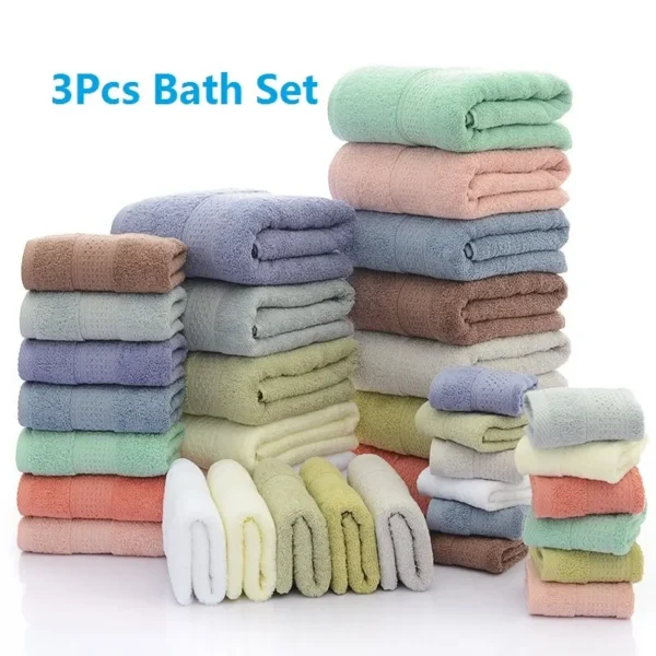S047fd3ed1e6b46ddb0598d6738380842U.webp Cotton Bath Towel Set Soft Absorbent Quick Dry Towels