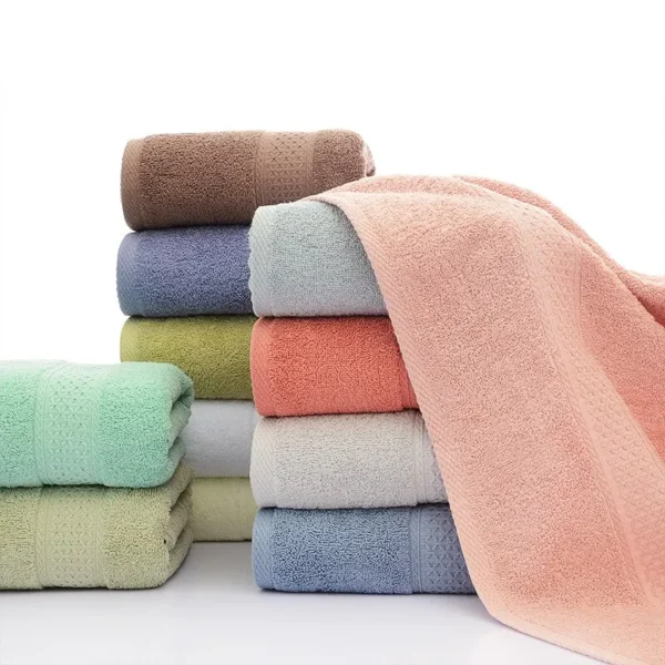 S05372b89699d4f259b4a9c8bf412e51b5.webp Soft 100% Cotton Bath Towel Set – Super Absorbent 3‑Pack