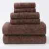 6‑Piece 100% Cotton Soft Absorbent Bathroom Towel Set
