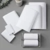 7PCS Cotton White Face & Hand Towels – Soft & Absorbent