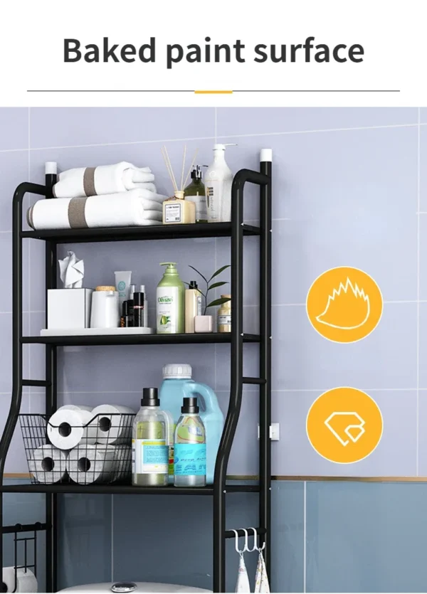 Bathroom Storage Rack – Punch‑Free Floor & Wall Organizer