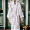 S083973b6920447cf804572ab5525a920K.webp 100% Cotton White Terry Fleece Long Bathrobe Winter Home Wear-Unisex