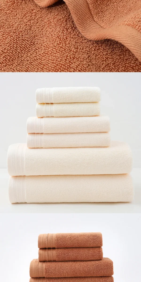 6‑Piece 100% Cotton Soft Absorbent Bathroom Towel Set