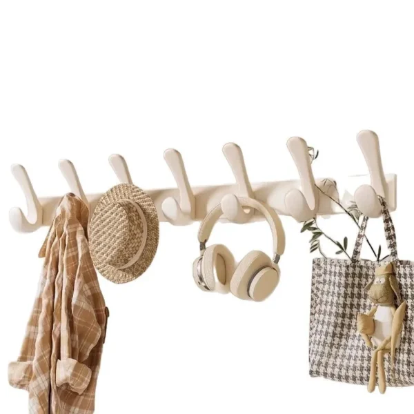 S08cce7738e1a4d0c9d44899e6f6f616bK-1.webp Wall Coat Rack – Metal Base Bathroom Clothes Hanger with 6 Hooks