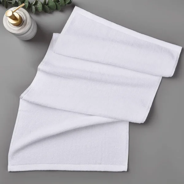 7PCS Cotton White Face & Hand Towels – Soft & Absorbent