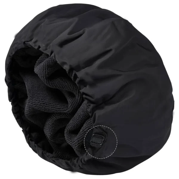 S09d8da13247f4f44a5b25bd5019e898et.webp Women’s Adjustable Terry‑Lined Shower Cap – Triple‑Layer Waterproof Reusable Hair Bonnet