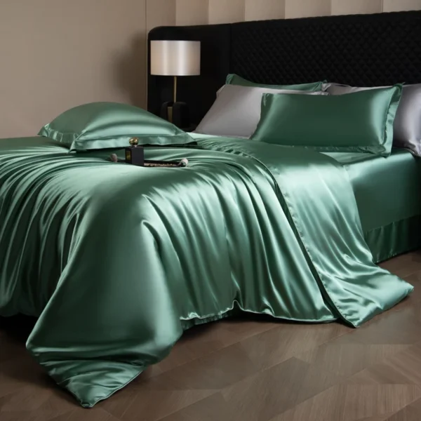 Luxury Bedding Set with Silk & Rayon Sheets