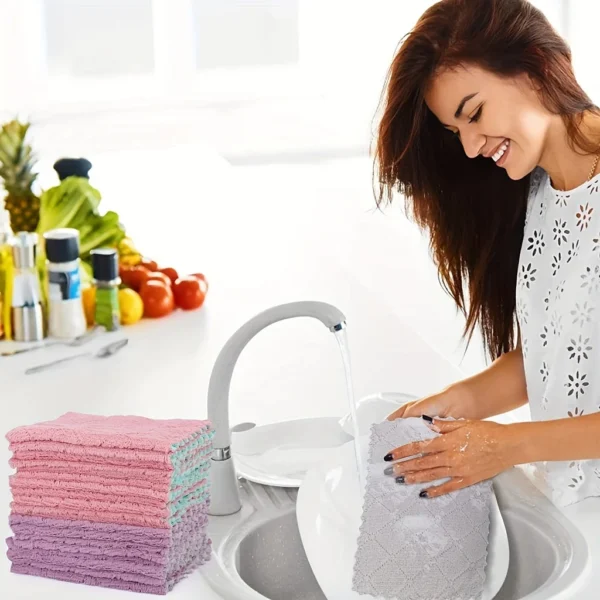 S0d2c23b984c64e539335aed0cbaa35abq.webp 10pcs Microfiber Dish Cloths – Absorbent Multi‑Purpose Towels