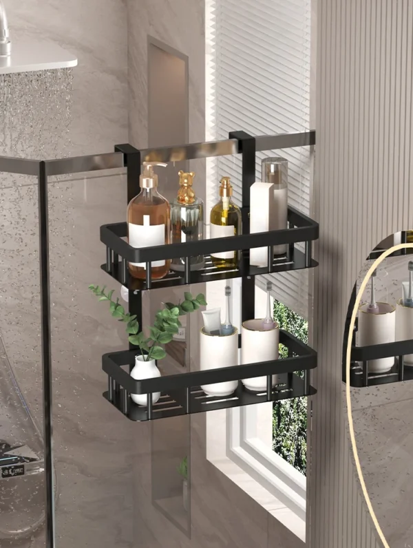 S169797db664047caa0abb03482d5780dM.webp Floor‑Standing Metal Toilet Storage Rack – Punch‑Free Bathroom Organizer Shelf