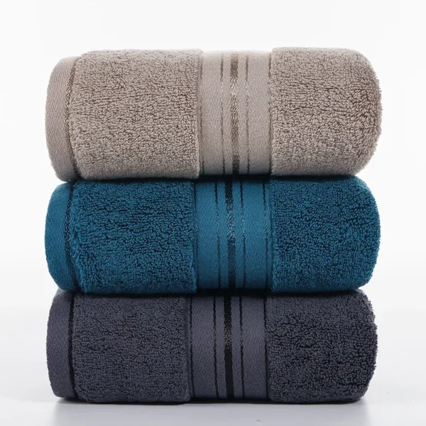 S19220fafc28847639558925011cdcde7h.webp 1piece Solid Color Towels Of Different Sizes Cotton Gift Set Comfortable Cotton Towel Bath Towel Absorbent Best Shower Towels
