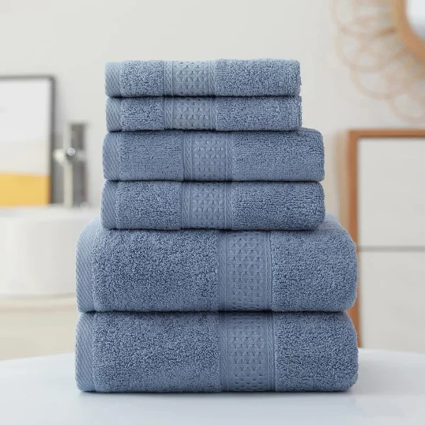 S199fac0be0dd4eeea3c82bd9645e8fe9w.webp Organic Cotton Towel Set 3‑Piece Ultra Soft & Absorbent