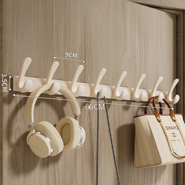 S1b38d75757f44eaca864b4f054bdf0edR-2.webp Wall Coat Rack – Metal Base Bathroom Clothes Hanger with 6 Hooks