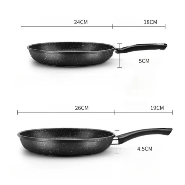 Multipurpose Frying Pan Flat Bottomed Steak Pan Light Oil Omelette Skillet Pan PFOA Free Fast Heating Kitchen Cooking Tools