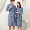 Women's 100% Cotton Toweling Terry Robe Unisex Lovers Soft Bath Robe for Men and Women Nightrobe Sleepwear Casual Home Bathrobe