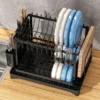 New Dish Storage Rack Kitchen Multifunctional Shelf Household Dish and Chopsticks Storage Rack Countertop Dish Drain Rack