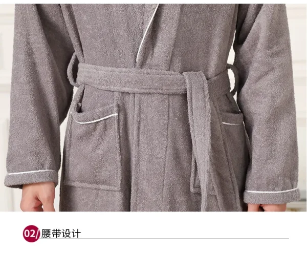 100% Cotton Toweling Terry Robe – Soft Unisex Bathrobe for Home & Sleepwear