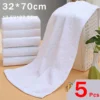 7PCS Cotton White Face & Hand Towels – Soft & Absorbent