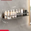 Wall‑Mounted Aluminum Bathroom Rack – Lacquered Single‑Tier Shelf