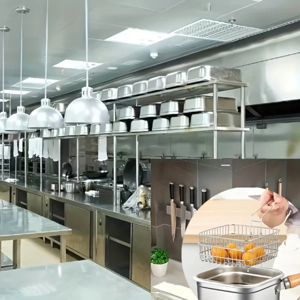 Stainless Steel Frying Cooker Set with Basket & Oil Filter