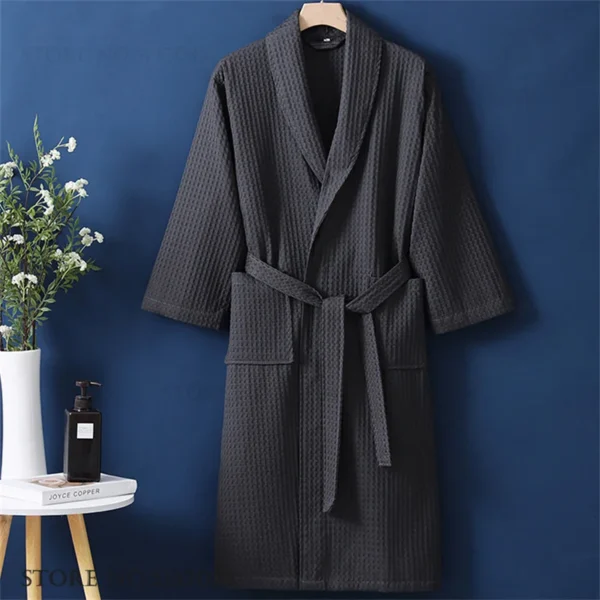 Women’s Cotton Waffle Robe – Home Sleepwear Loungewear