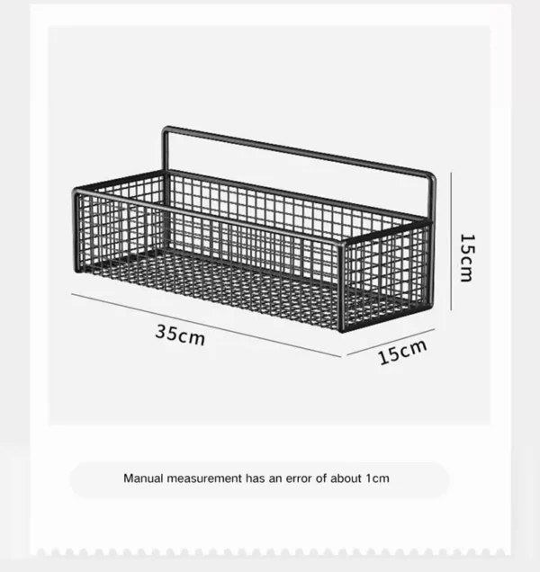 Non‑Perforated Wall‑Mounted Bathroom Storage Rack – Single Tier SUS304