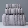 S349ad93bd1004984a9a2321bc21b093eA-1.webp Pure Cotton Terry 3‑Piece Thick Soft Bathroom Towel Set