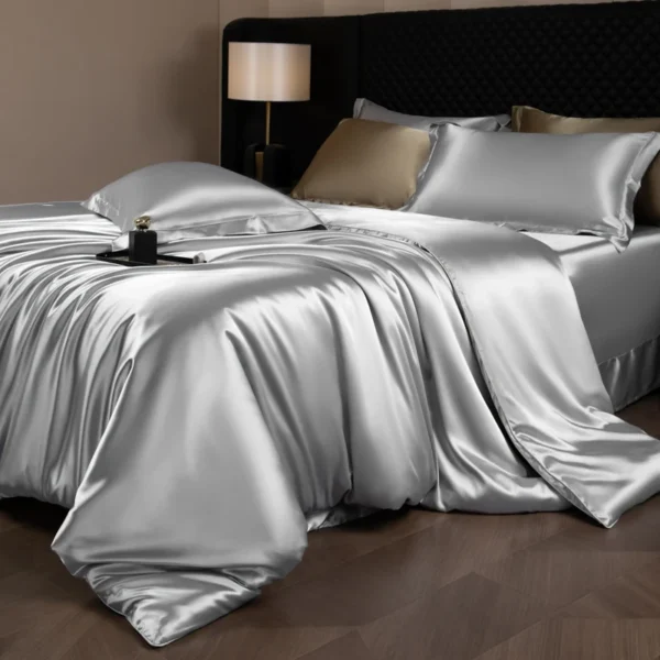 Luxury Bedding Set with Silk & Rayon Sheets