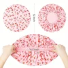 S3b5721d63beb45e584bce731b03a28349.webp Women’s Adjustable Terry‑Lined Shower Cap – Triple‑Layer Waterproof Reusable Hair Bonnet