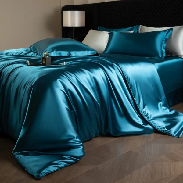 Luxury Bedding Set with Silk & Rayon Sheets